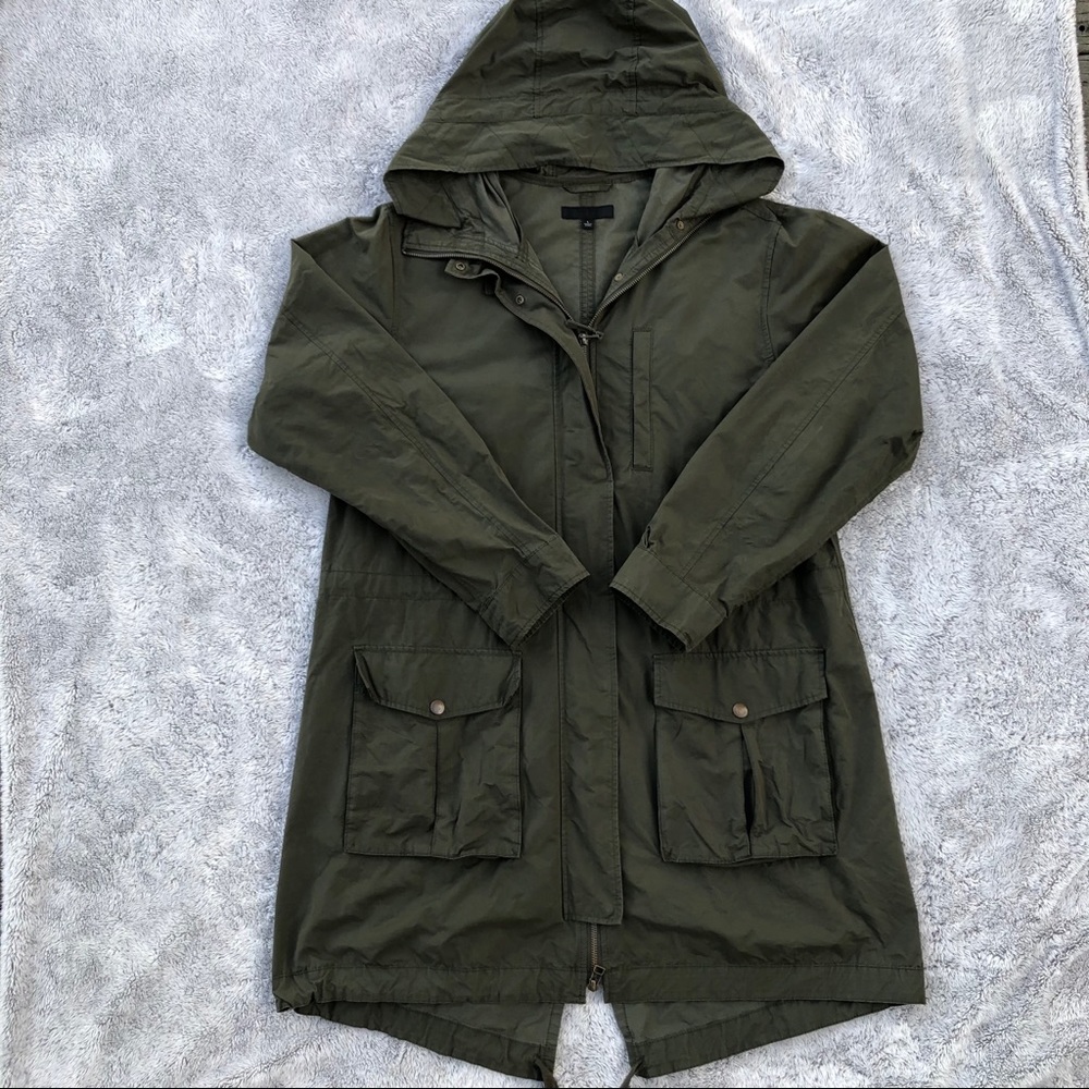 Army Green Uniqlo Hooded Jacket